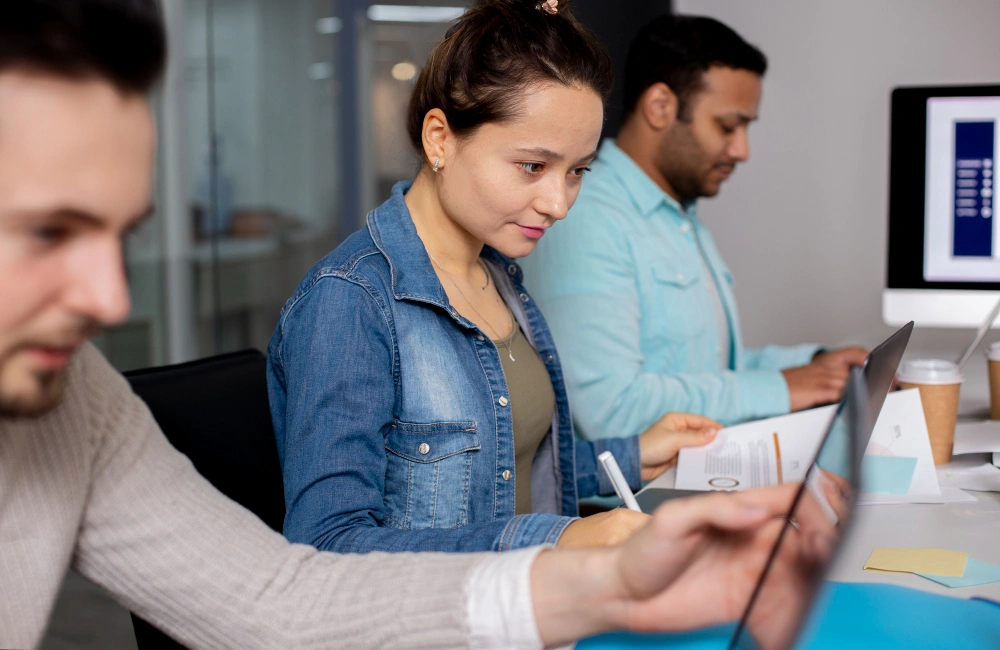 Digital Marketing Funnel image of office work