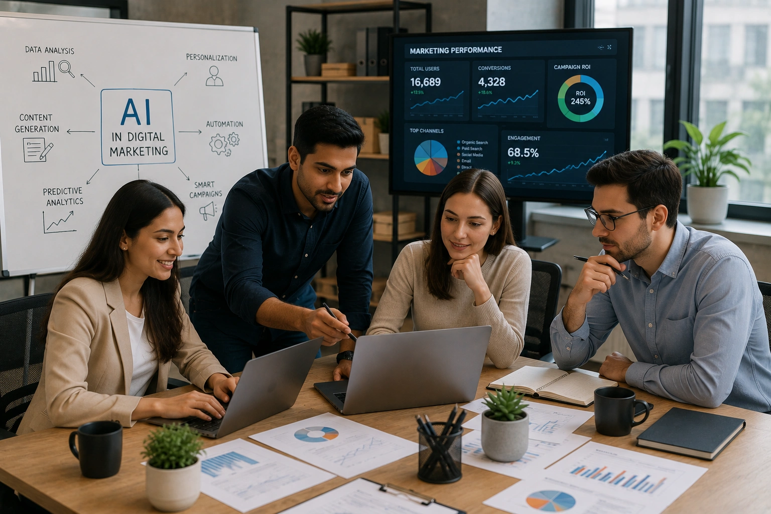 Role of AI in Digital Marketing: Benefits, Applications, Tools, and Future Trends