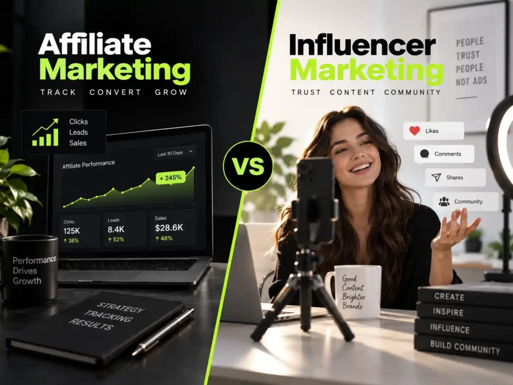 Affiliate Marketing vs Influencer Marketing