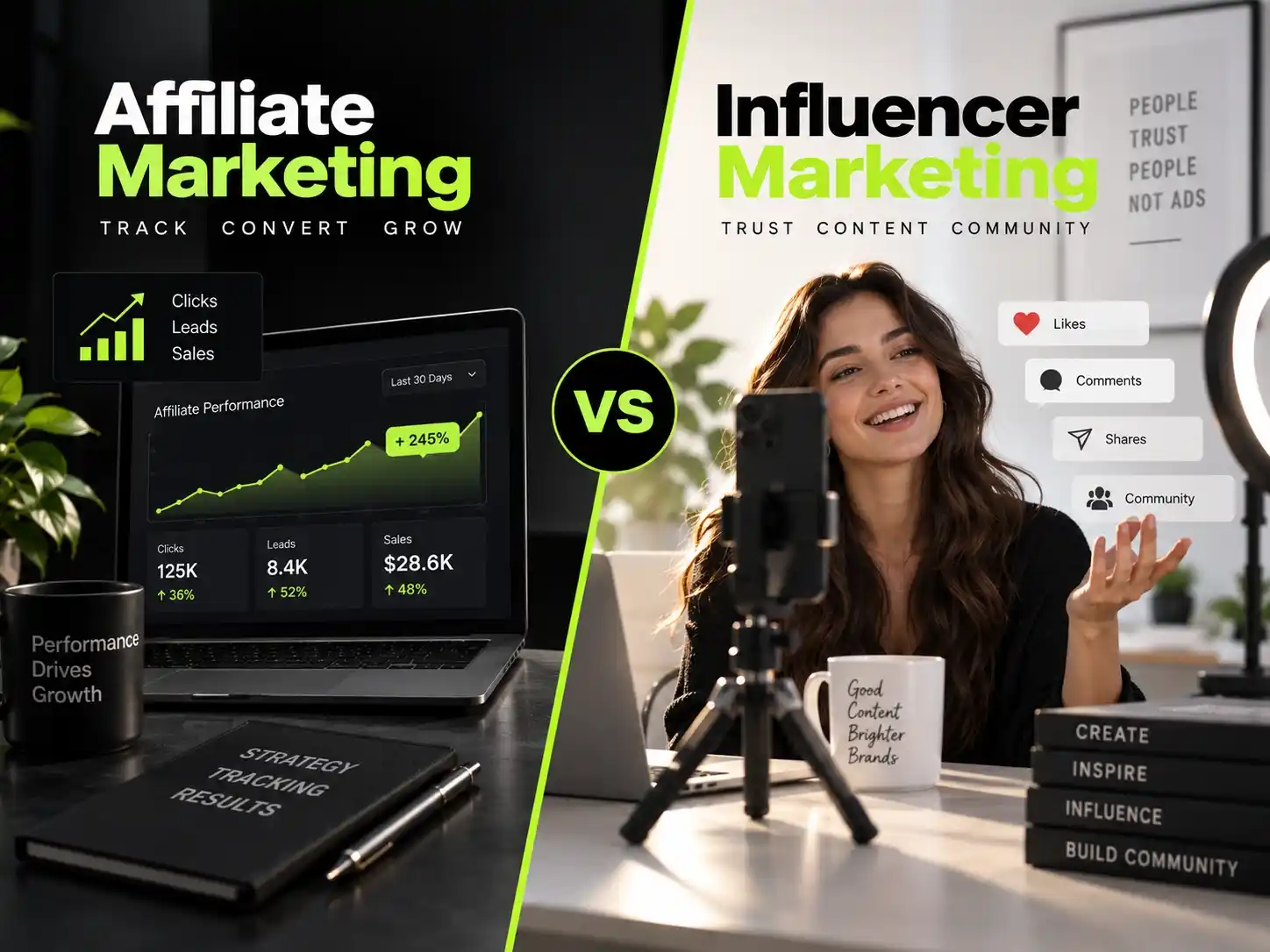 Affiliate Marketing vs Influencer Marketing: What’s the Difference and Which Is Better?